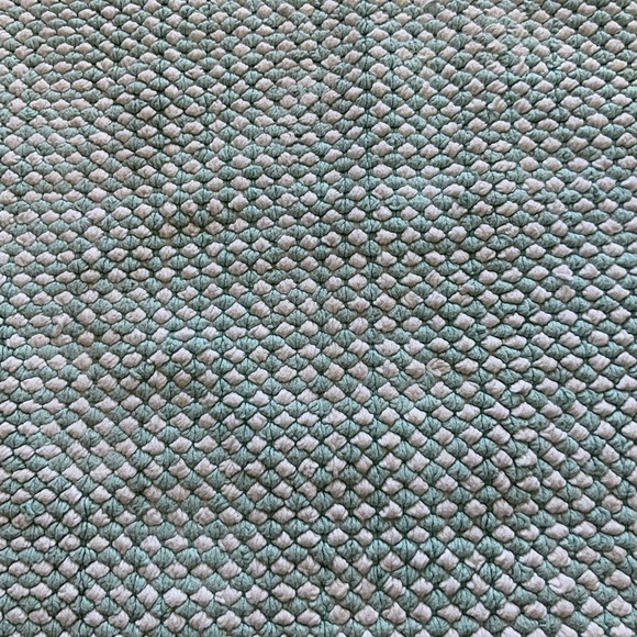 Mint Green + White Rug - Picture 3 of 5